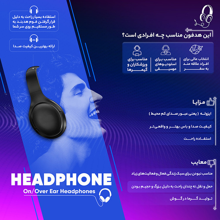 هدفون بی سیم للیسو مدل LS-210