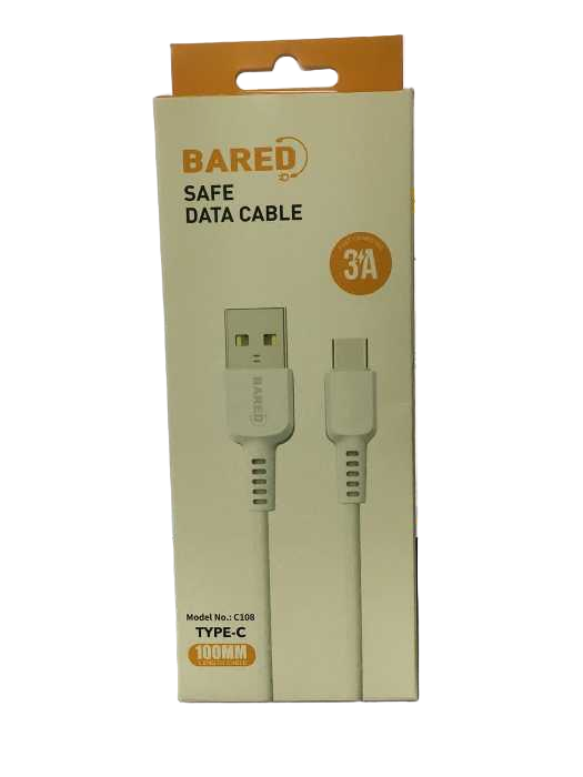 کابل فست شارژ تایپ سی 3 آمپر BARED