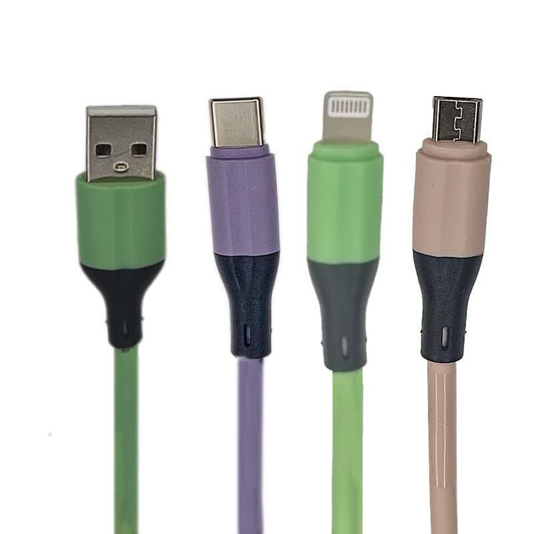 کابل تبدیل USB به microUSB/ لایتنینگ /USB-C سنتکس مدل CS-3.1 طول 1 متر