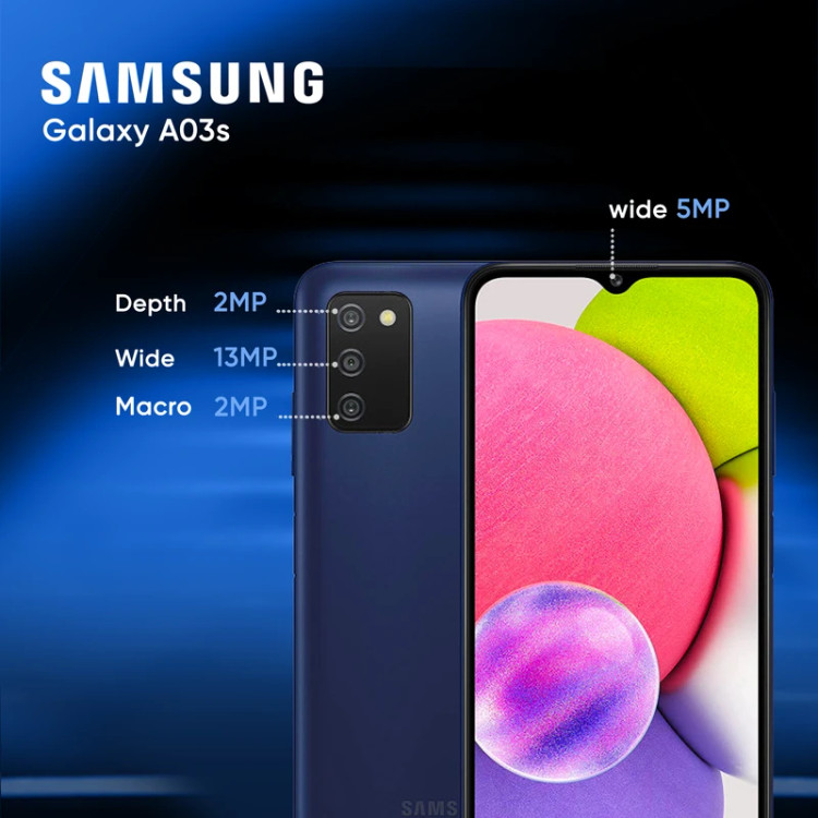 گوشی موبایل سامسونگ مدل Galaxy A03s SM-A037F/DS دو سیم کارت ظرفیت 64 گیگابایت و رم 4 گیگابایت ویتنام استوک