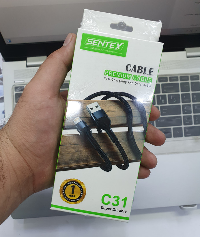 کابل فست شارژ لایتینگ SENTEX C31