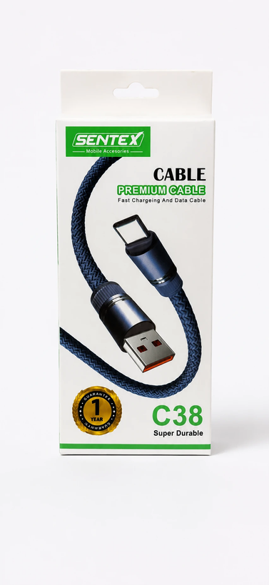 کابل تبدیل USB به USB-C سنتکس مدل C38 طول 1متر