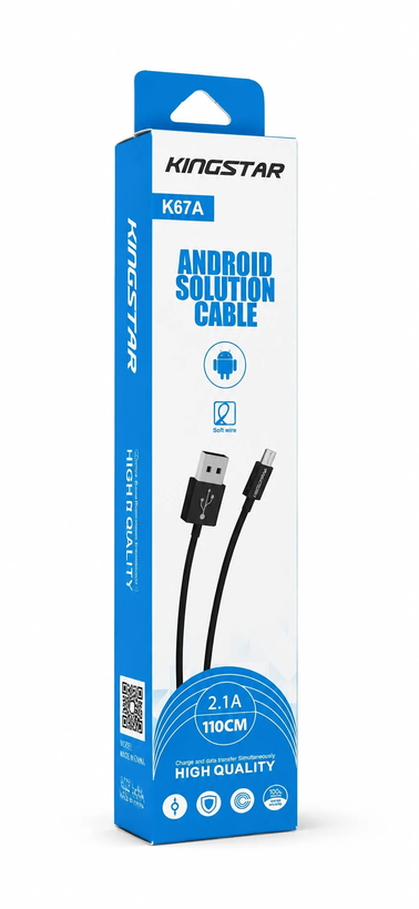 کابل تبدیل USB به microUSB کینگ استار مدل K67 A طول 1.2 متر