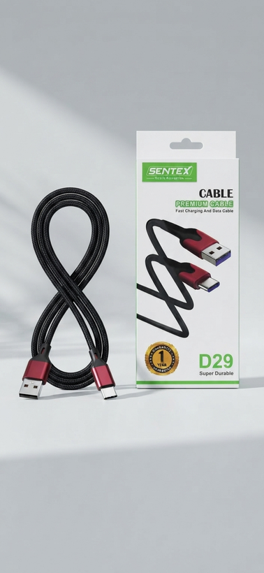 کابل تبدیل USB به USB-C سنتکس مدل D29 طول 1متر