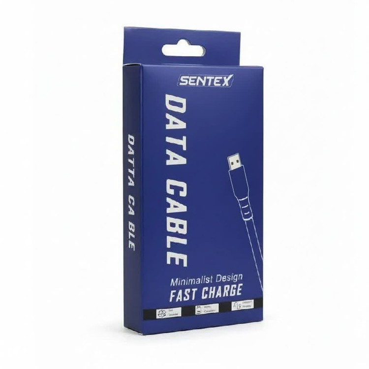 کابل تبدیل USB به SENTEX USB-C مدل SUPER SHARGER طول 1متر ثانیه شمار