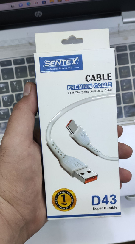 کابل شارژ USB-A به TYPE-C ازبرندSENTEX D43