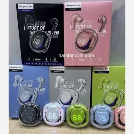 هدفون بلوتوثی مدل Ultra Pods بدون نویز کنسلینگ، درگاه شارژ USB Type-C، دارای میکروفون داخلی، تا 9 ساعت پخش موسیقی، مقاوم در برابر گرد و غبار